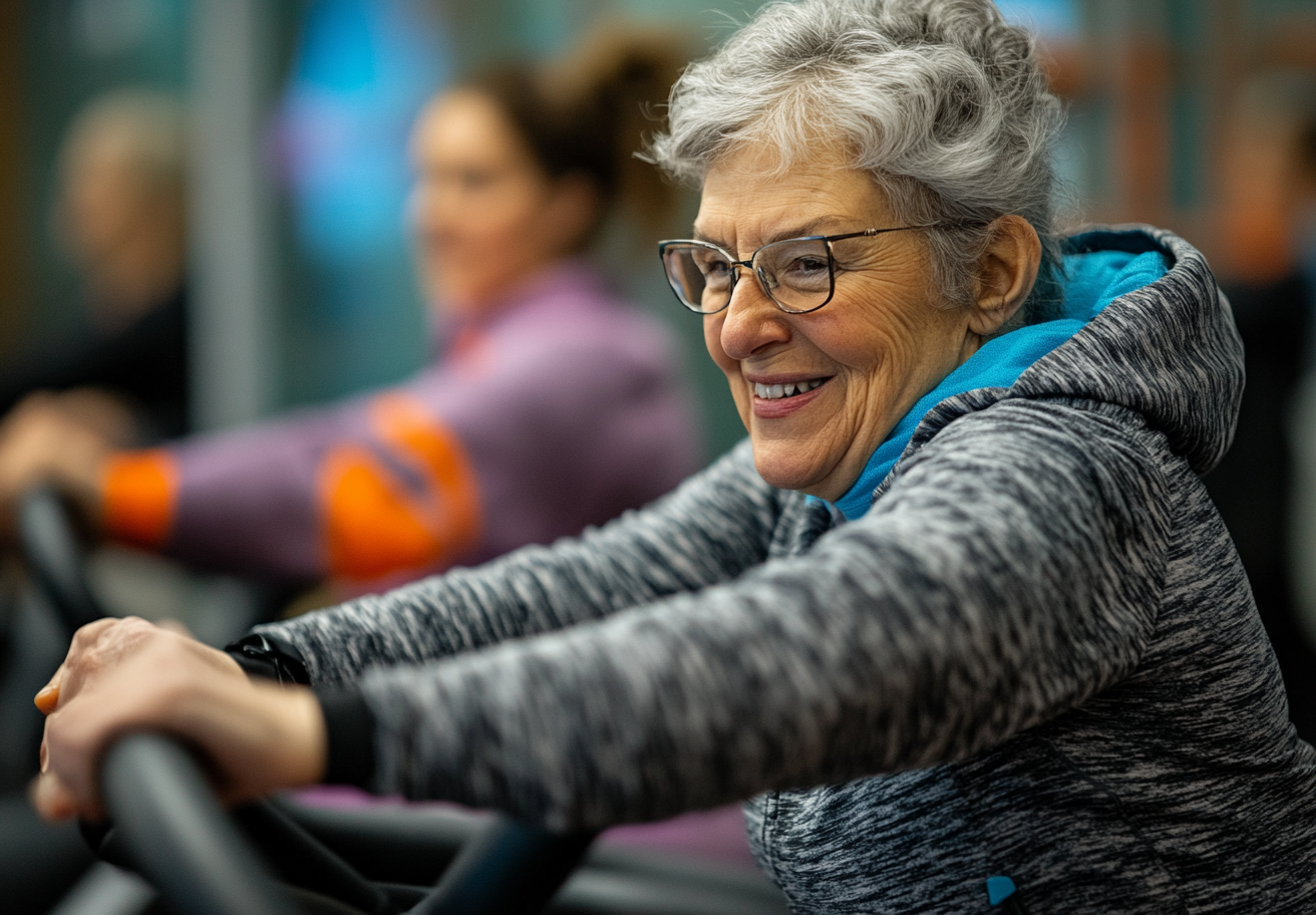 Група людей старшого віку на тренуванні